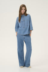 My Essential Wardrobe Lara 115 - Denim bluse - HUSET Men & Women