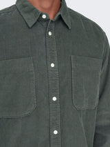 Only and Sons Alp - Relaxed fit fløjlsskjorte - HUSET Men & Women