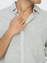 Only & Sons Caiden - Slimfit hørmix skjorte - HUSET Men & Women