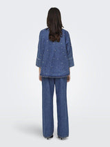 Only Grace - Rhinestone denim skjorte - HUSET Men & Women