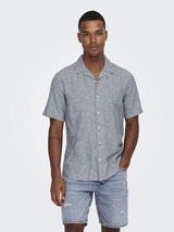 Only&Sons Caiden - Kortærmet hørmix skjorte - HUSET Men & Women