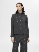 Selected Femme Astra - Sequins satin bluse - HUSET Men & Women