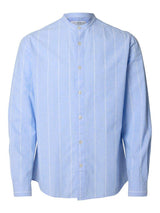 Selected Homme Sun - Hørmix regular fit skjorte med kinakrave - HUSET Men & Women