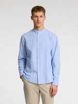 Selected Homme Sun - Hørmix regular fit skjorte med kinakrave - HUSET Men & Women