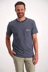 Bison T-shirt - Stribet med brystlomme (S-3XL) - HUSET Men & Women