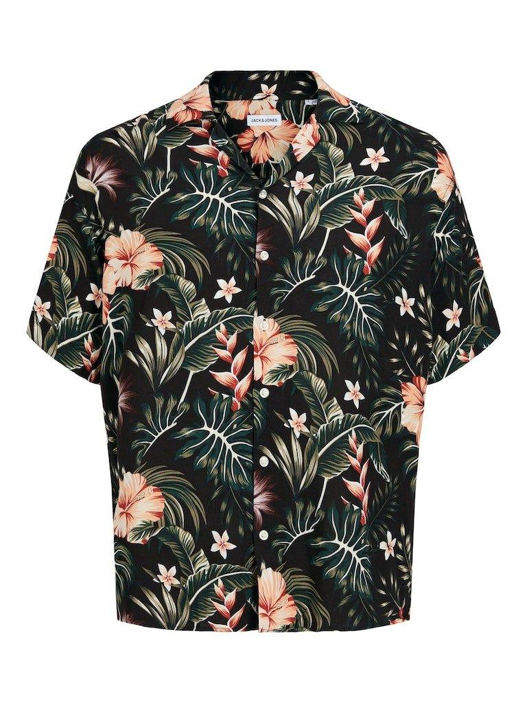Jack & Jones Jeff - Kortærmet printet viskose skjorte - HUSET Men & Women