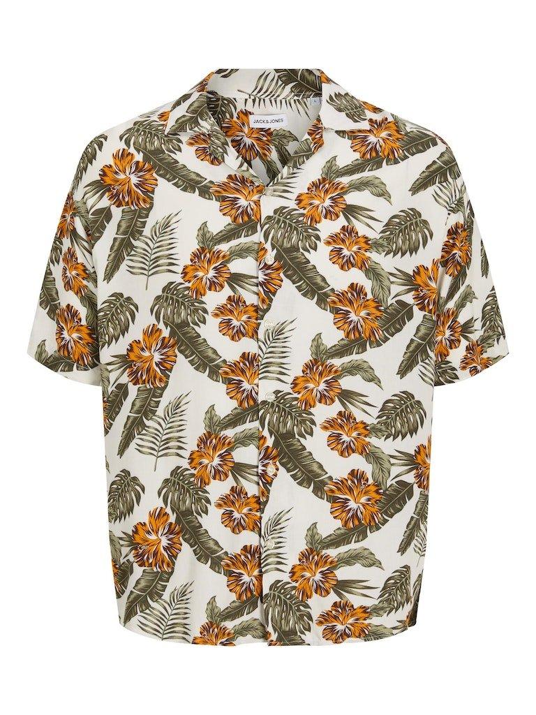 Jack & Jones Jeff - Kortærmet printet viskose skjorte - HUSET Men & Women