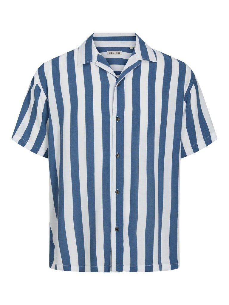 Jack & Jones Jeff - Stribet kortærmet skjorte i relaxed fit - HUSET Men & Women
