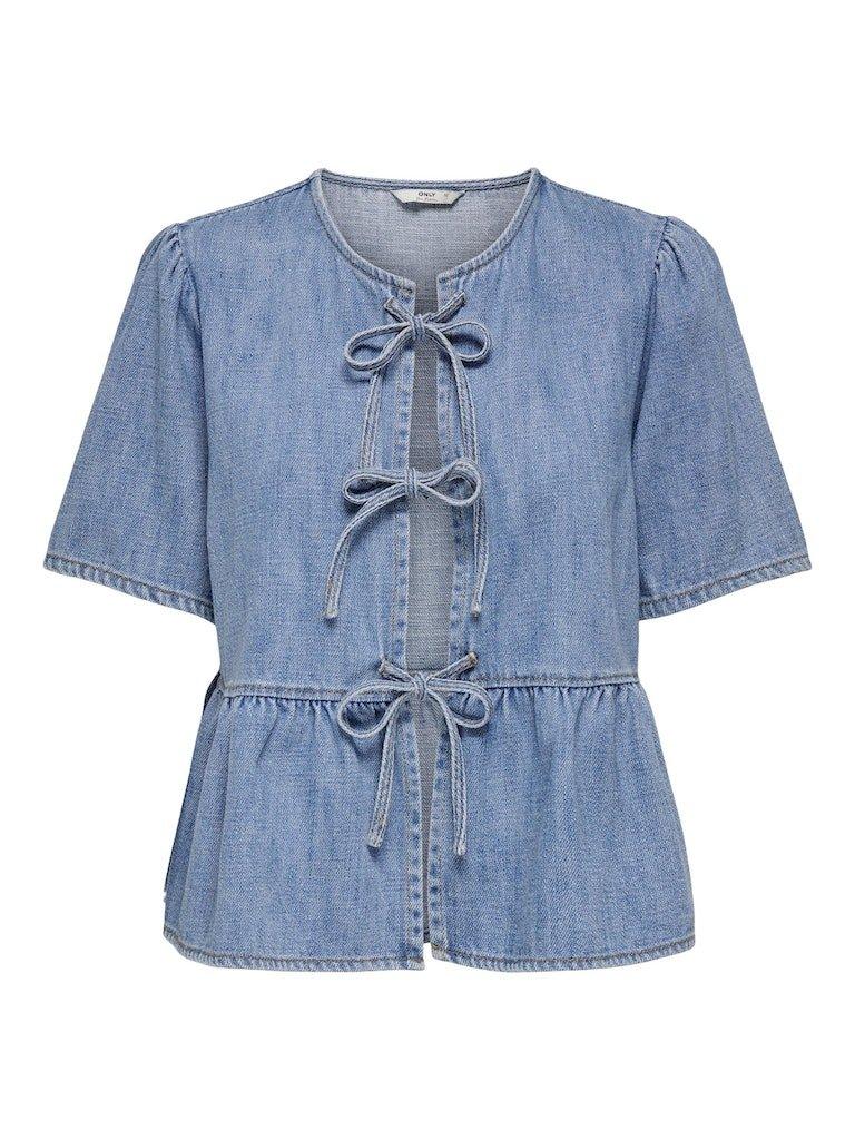 Only Noelle - Denim tie skjorte - HUSET Men & Women