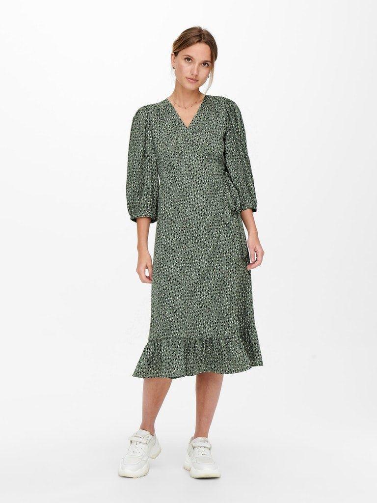 Only Olivia - Wrap midi kjole - HUSET Men & Women