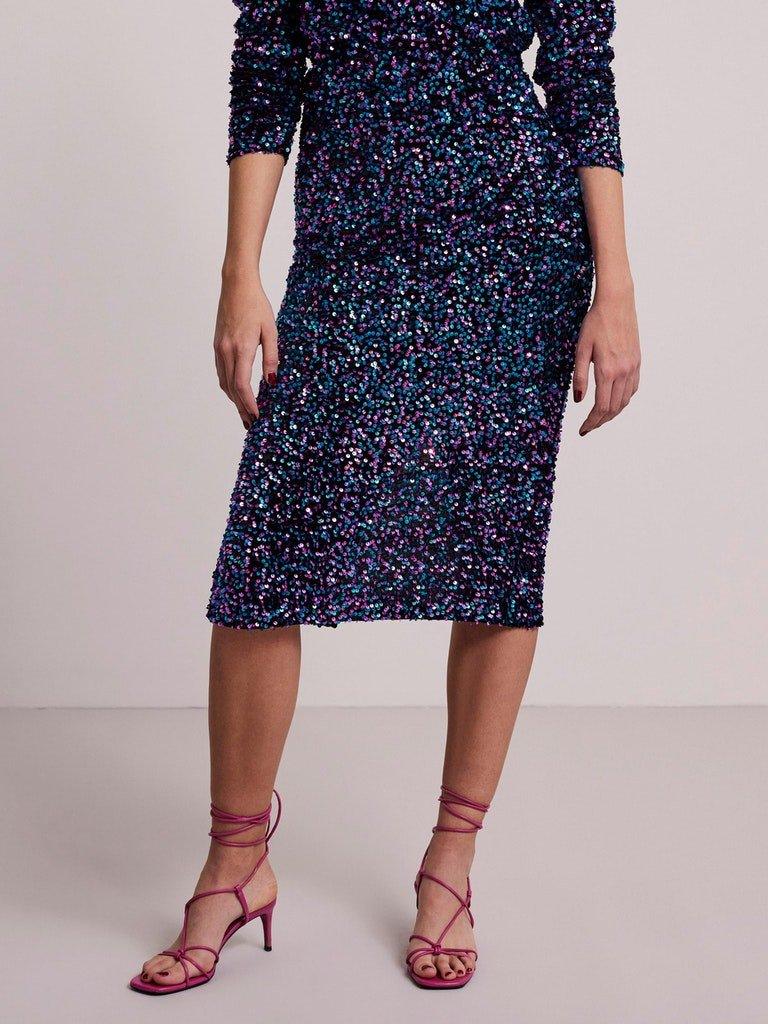Pieces Kam - Midi paillet nederdel - HUSET Men & Women