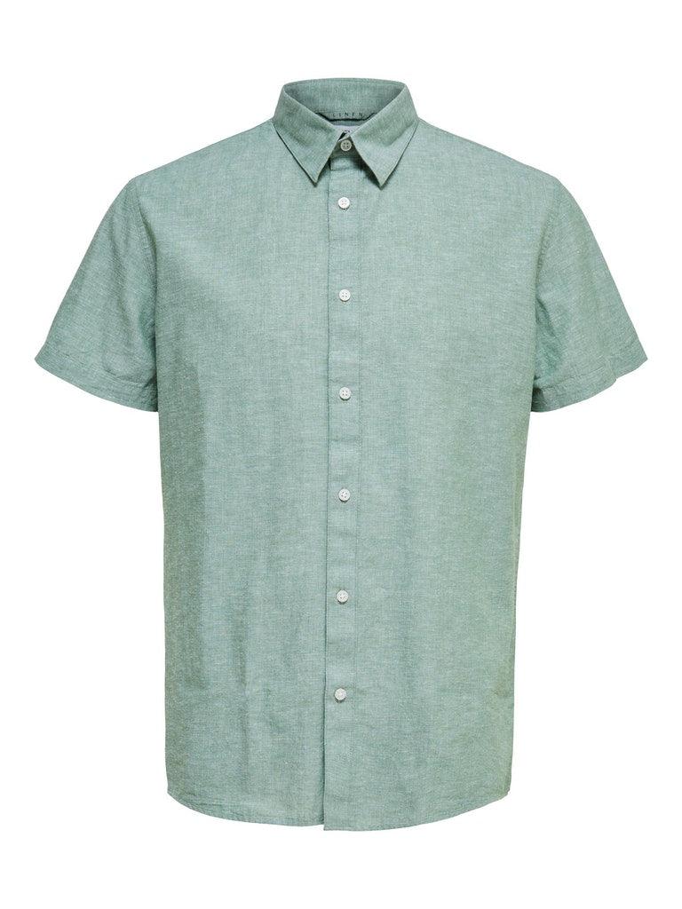Selected Homme Linen - Regularfit hørskjorte m. korte ærmer - HUSET Men & Women
