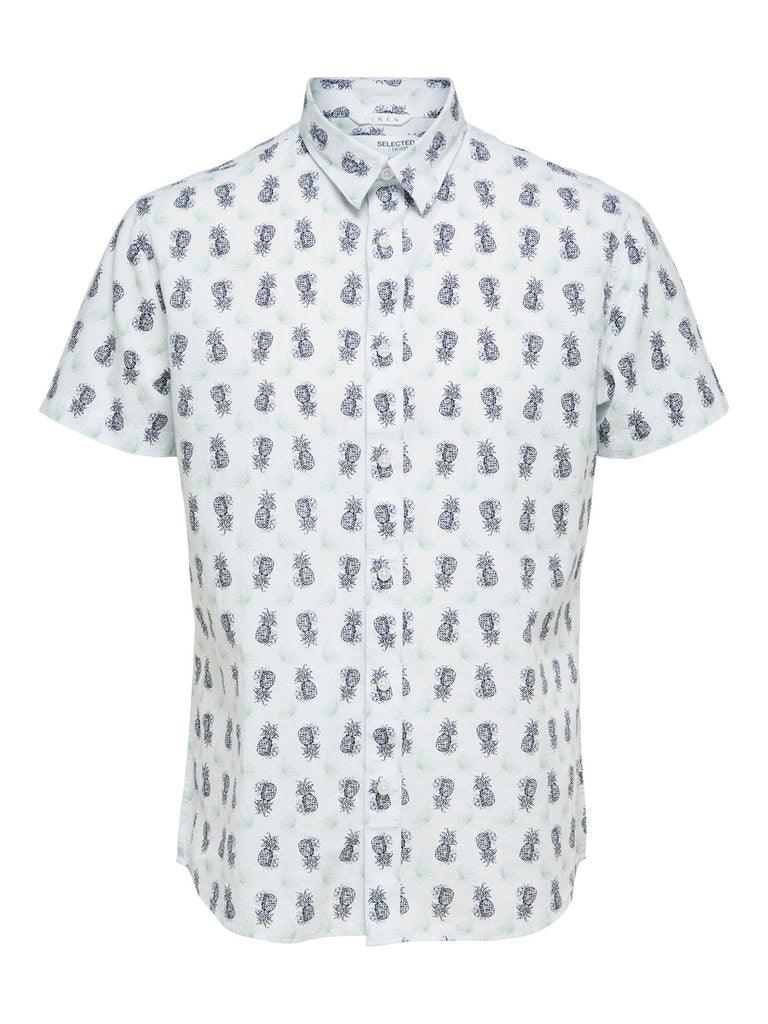 Selected Homme Linen - Regularfit hørskjorte m. korte ærmer - HUSET Men & Women