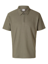 Selected Homme Plisse - Half zip kortærmet polo - HUSET Men & Women