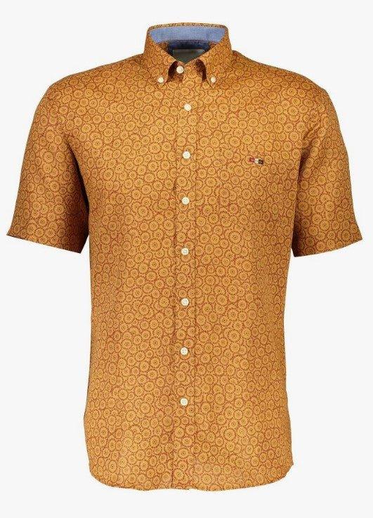 Bison - Hørmix kortærmet skjorte i regular fit - HUSET Men & Women