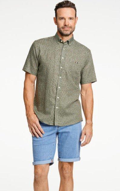 Bison - Hørmix kortærmet skjorte i regular fit - HUSET Men & Women