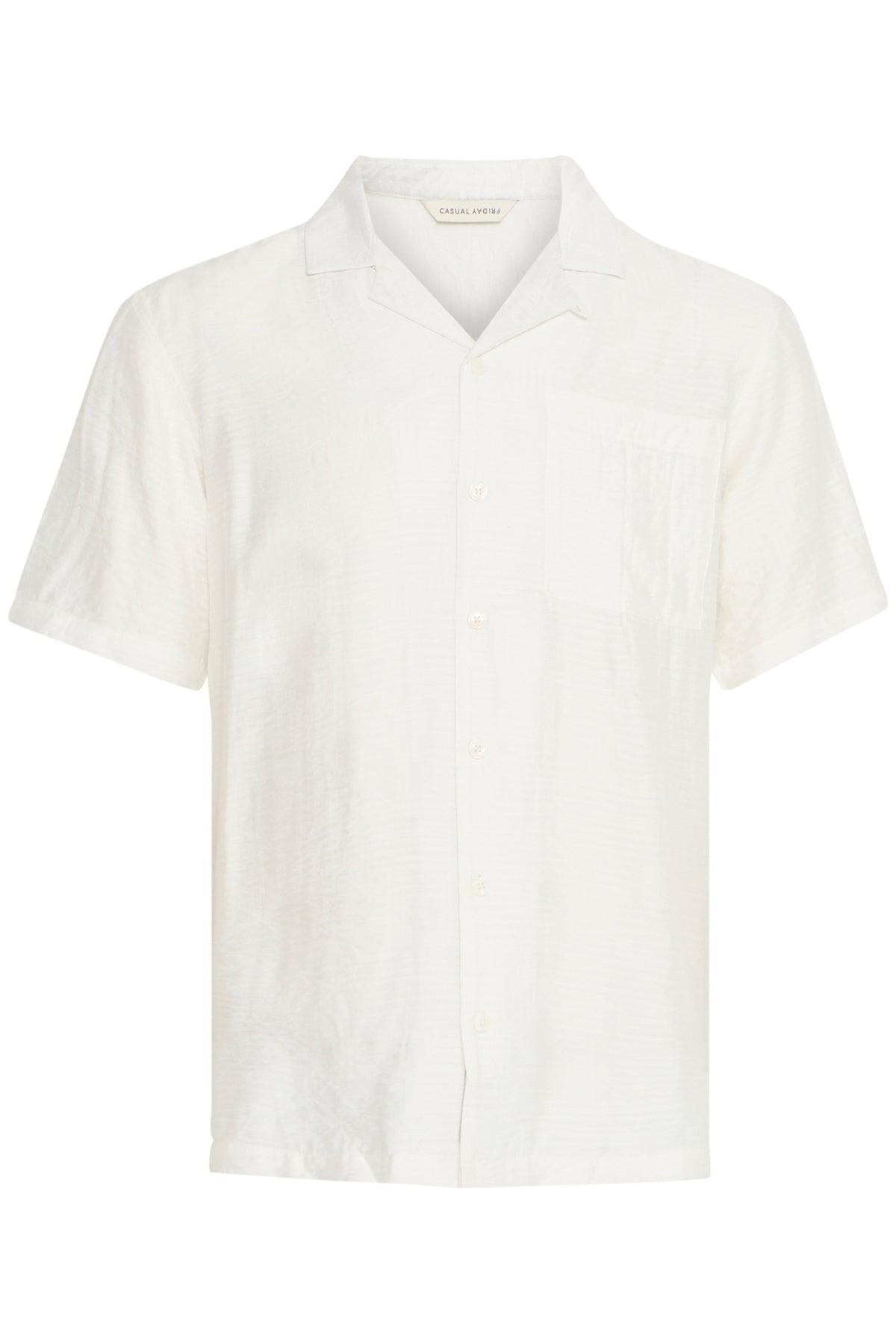 Casual Friday Daniel - Kortærmet jacquard skjorte - HUSET Men & Women