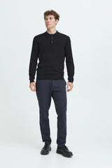 Casual Friday Frode - Langærmet strikket polo - HUSET Men & Women - Casual Friday