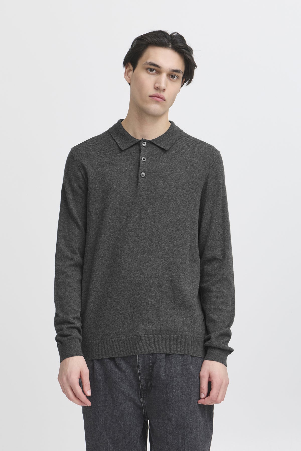 Casual Friday Frode - Langærmet strikket polo - HUSET Men & Women - Casual Friday