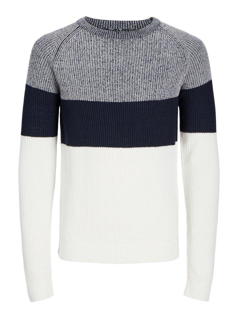 Jack & Jones Pannel - Colorblock striktrøje - HUSET Men & Women