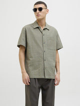 Jack&Jones Easton - Kortærmet seersucker skjorte - HUSET Men & Women
