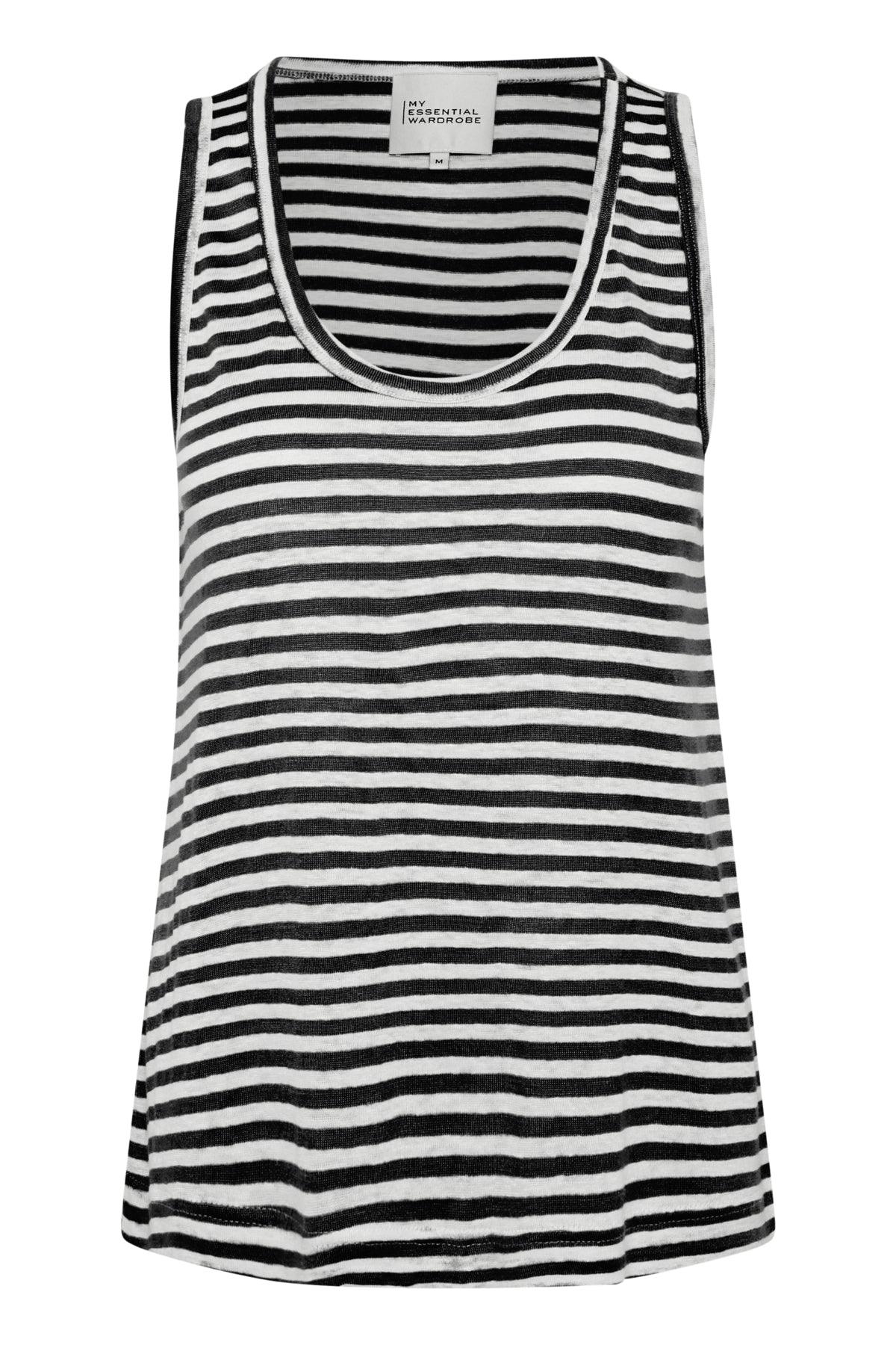 My Essential Wardrobe Lisa - Stribet hørmix top - HUSET Men & Women