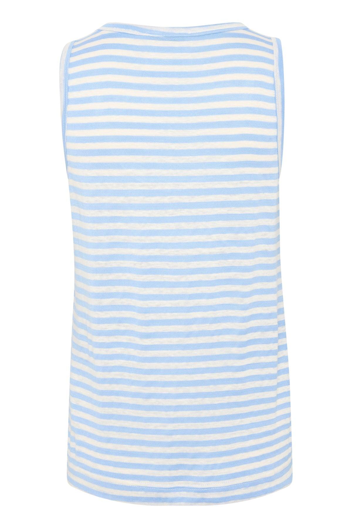 My Essential Wardrobe Lisa - Stribet hørmix top - HUSET Men & Women