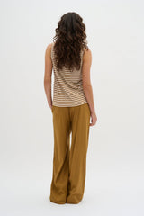 My Essential Wardrobe Lisa - Stribet hørmix top - HUSET Men & Women
