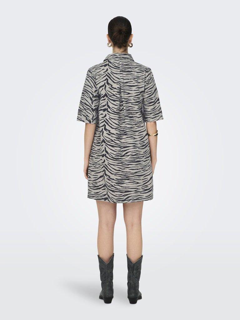 Only Gry - Zebra denim kjole - HUSET Men & Women