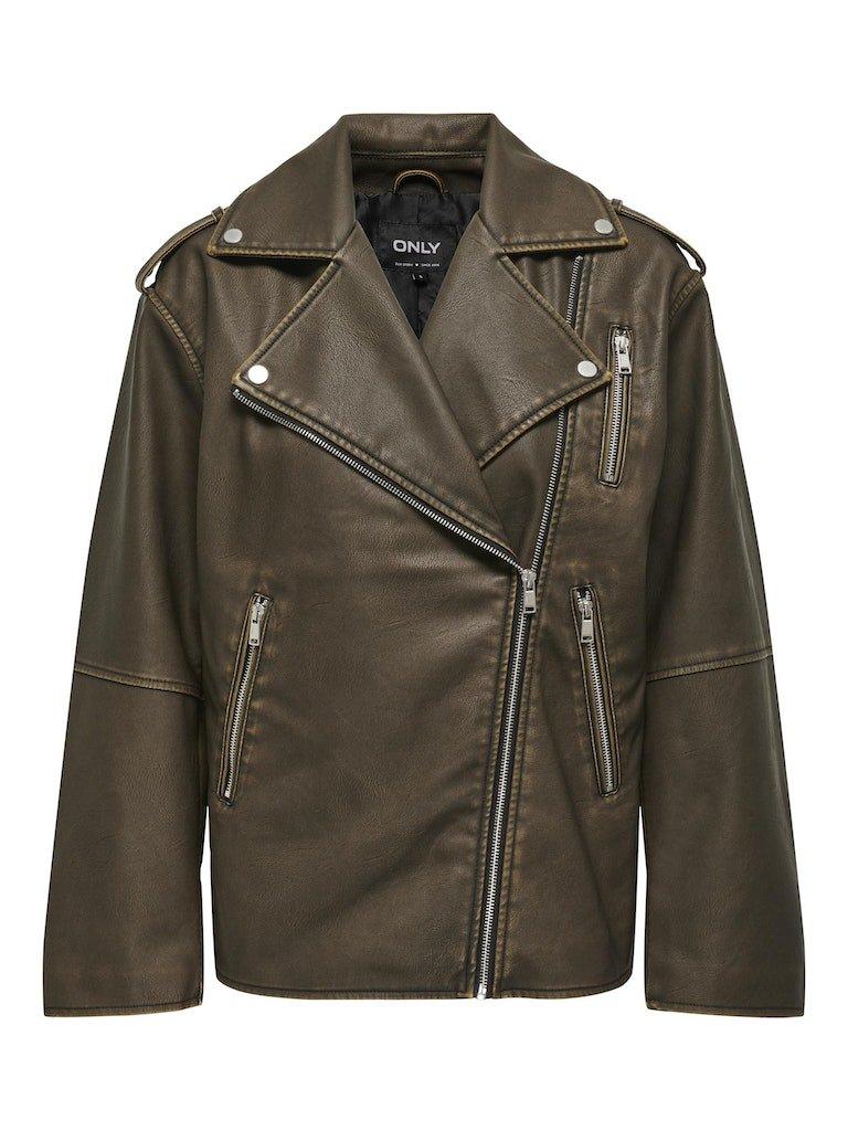 Only Montana - Faux leather biker jakke - HUSET Men & Women