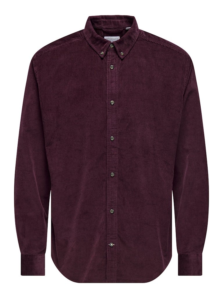 Only & Sons Michael - Langærmet fløjlsskjorte med strech - HUSET Men & Women - Only & Sons