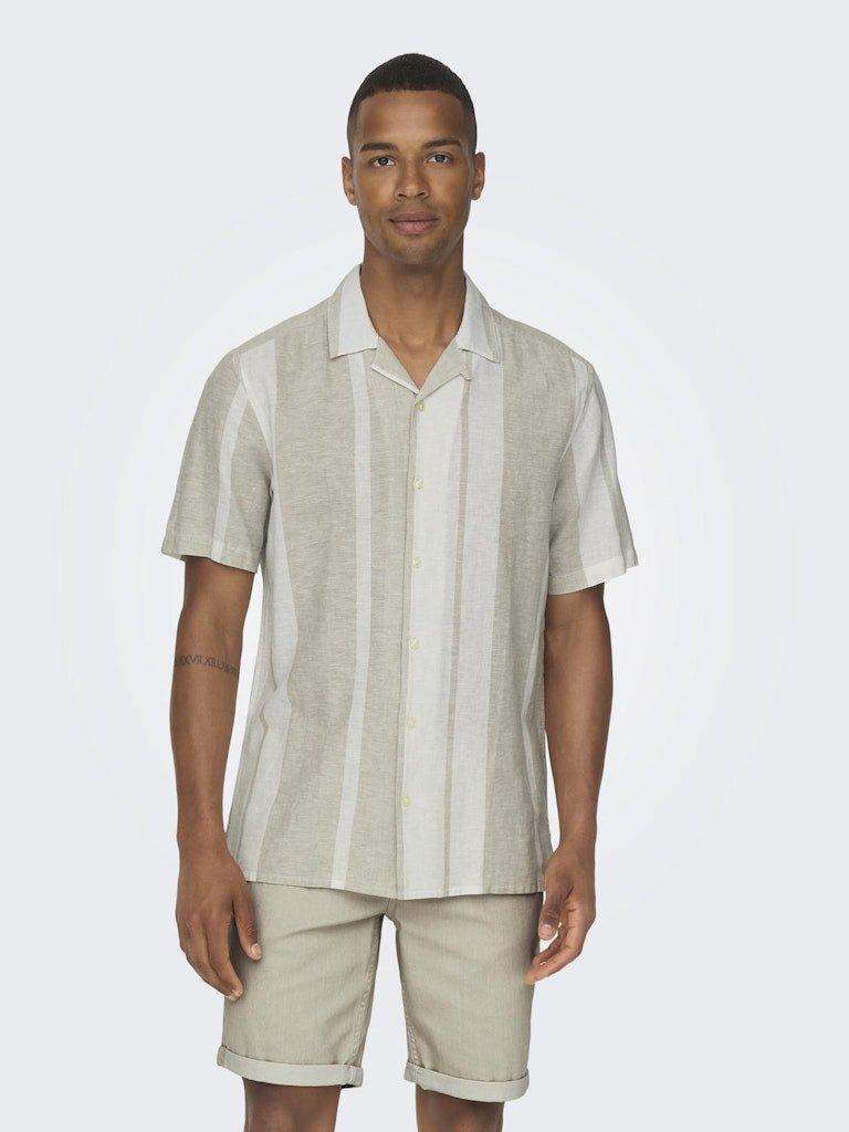 Only&Sons Caiden - Kortærmet hørmix skjorte - HUSET Men & Women