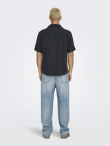 Only&Sons Latham - Kortærmet hørmix skjorte - HUSET Men & Women