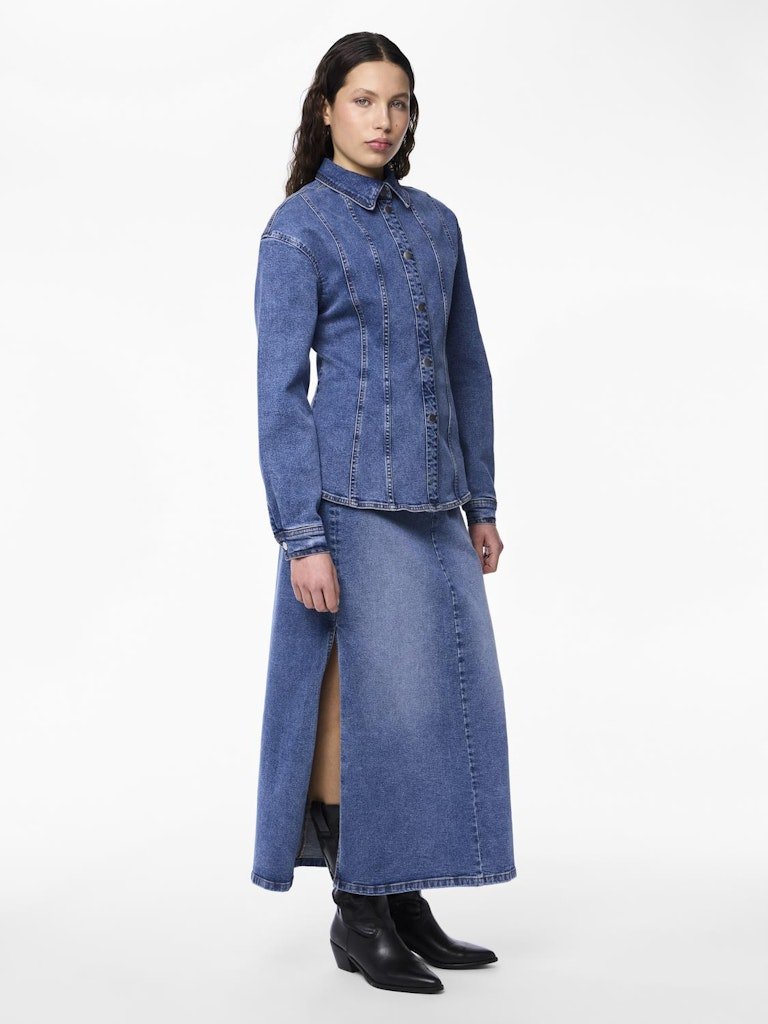 Pieces Ginny- Denim skjorte - HUSET Men & Women (9118444585307)