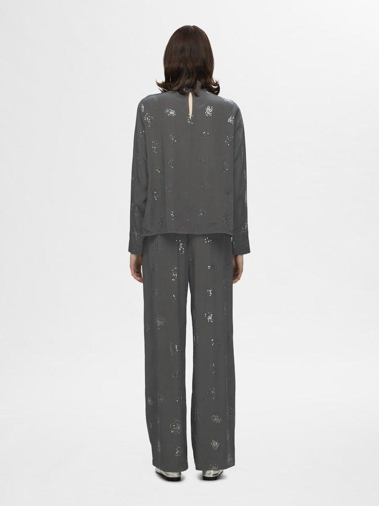 Selected Femme Astra - Sequins satin bukser - HUSET Men & Women
