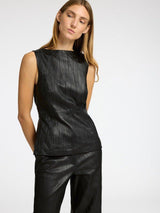 Selected Femme Maude - Læder top - HUSET Men & Women