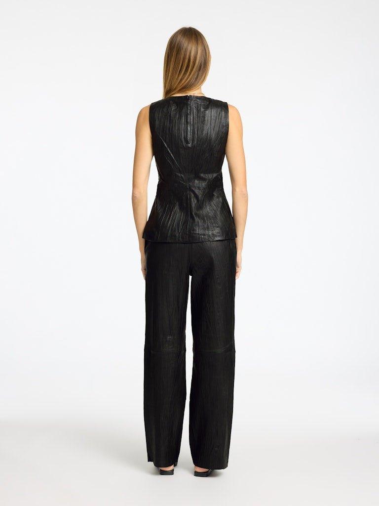Selected Femme Maude - Læder top - HUSET Men & Women