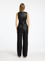 Selected Femme Maude - Læder top - HUSET Men & Women