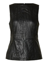 Selected Femme Maude - Læder top - HUSET Men & Women