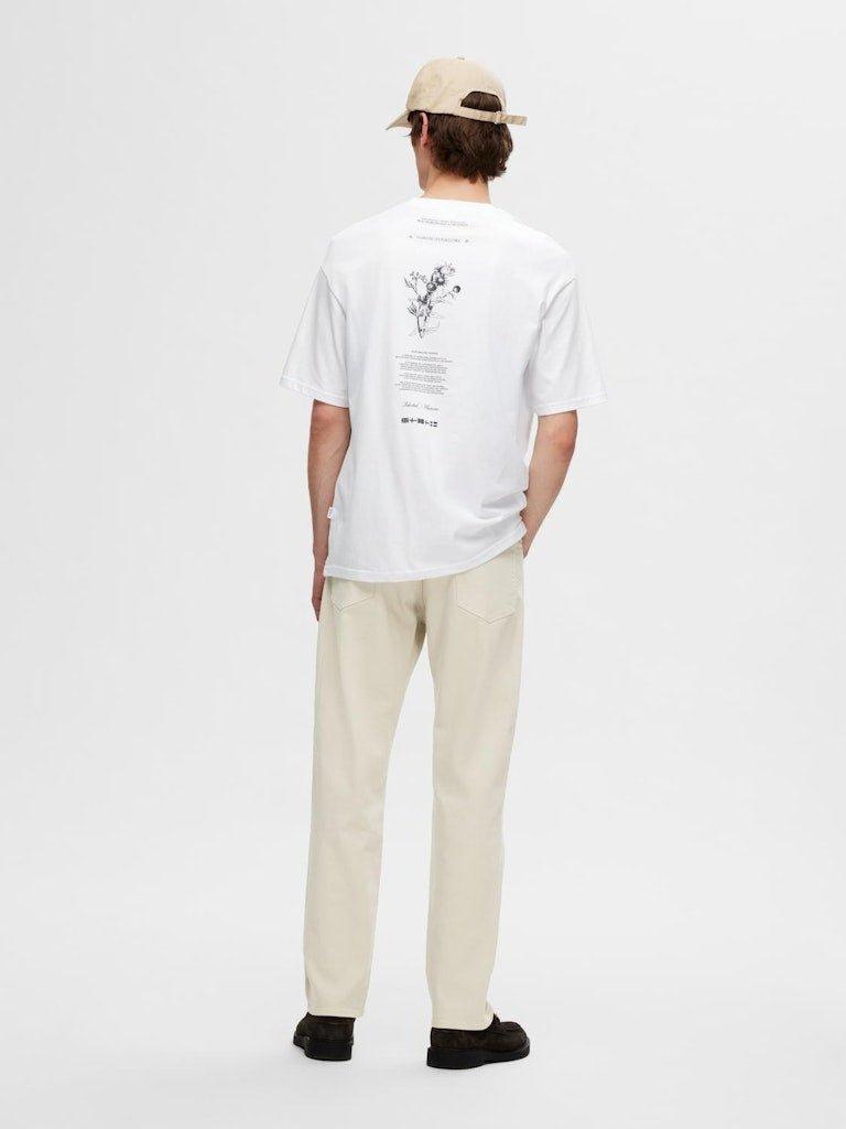 Selected Homme Alp - Loose fit t-shirt med print - HUSET Men & Women