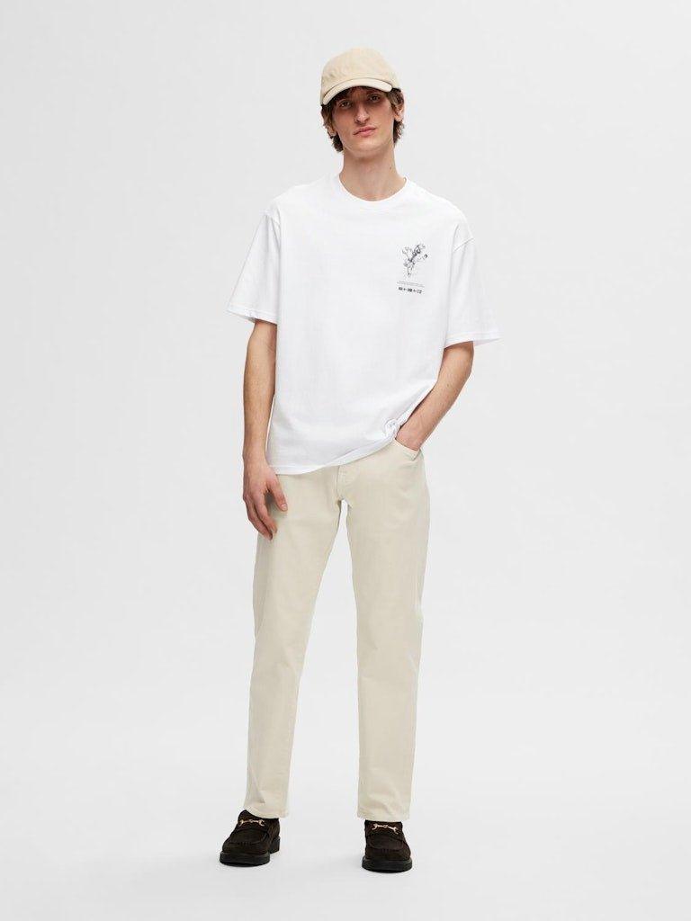 Selected Homme Alp - Loose fit t-shirt med print - HUSET Men & Women