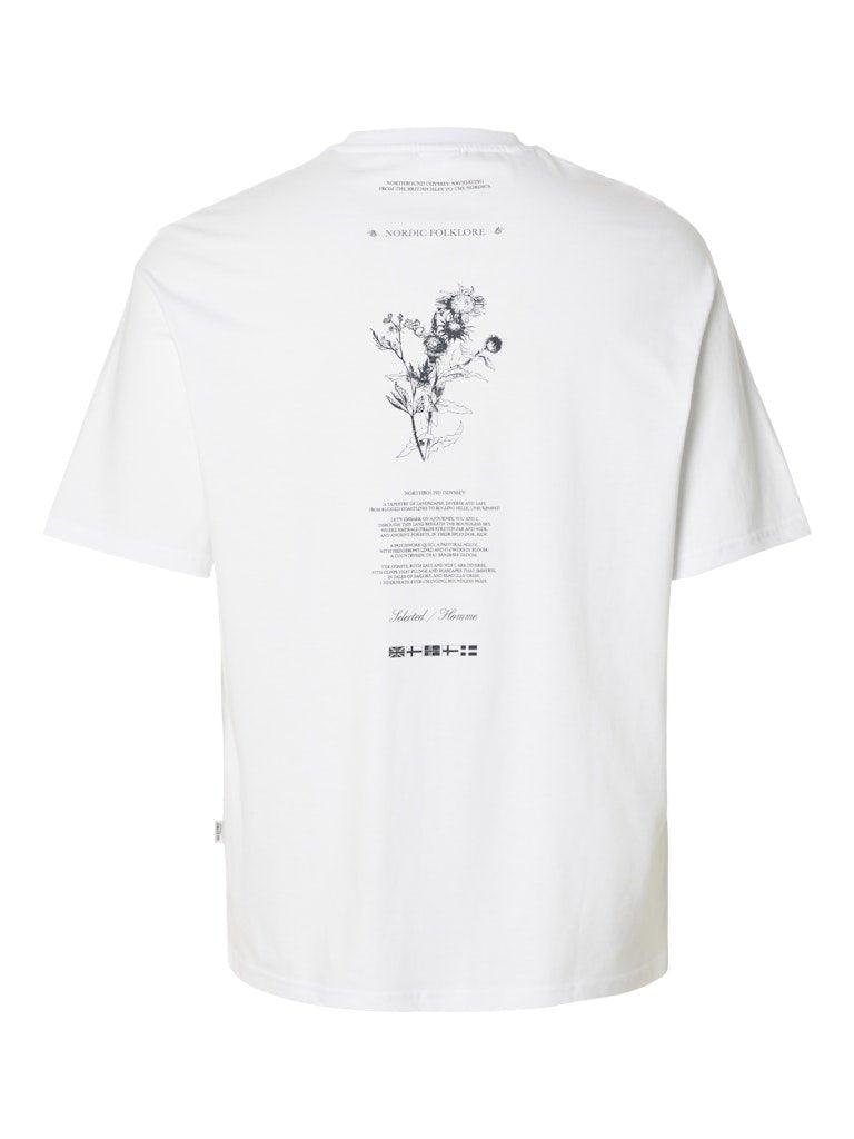 Selected Homme Alp - Loose fit t-shirt med print - HUSET Men & Women