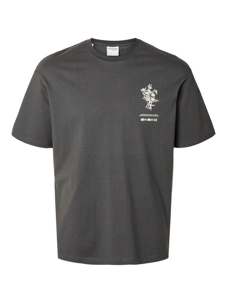 Selected Homme Alp - Loose fit t-shirt med print - HUSET Men & Women