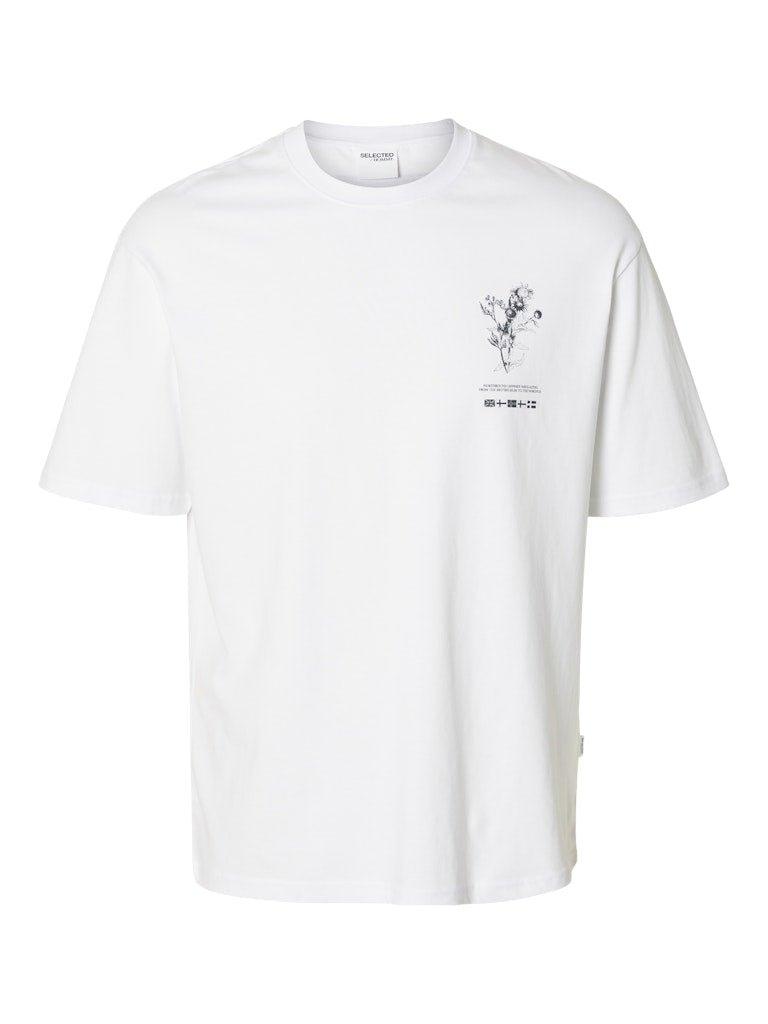 Selected Homme Alp - Loose fit t-shirt med print - HUSET Men & Women