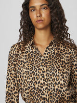 Vila Ellette - Satin leo skjorte - HUSET Men & Women