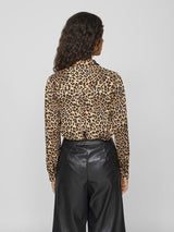 Vila Ellette - Satin leo skjorte - HUSET Men & Women