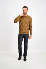 Bison Melange - Runhalset strik - HUSET Men & Women