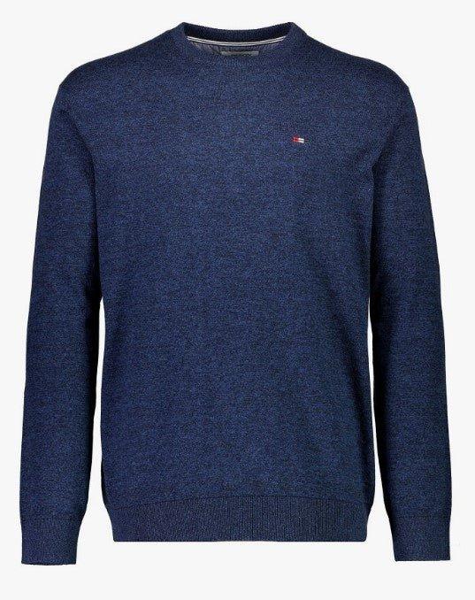 Bison Melange - Runhalset strik - HUSET Men & Women
