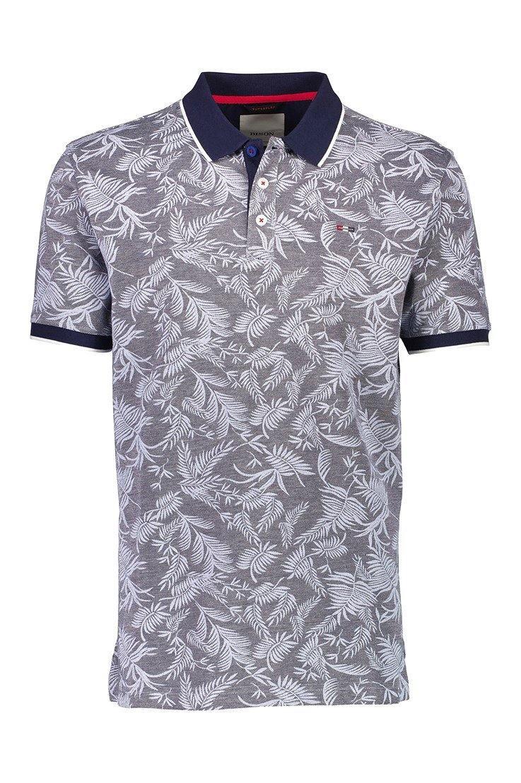 Bison Mønstret polo m. stretch - HUSET Men & Women