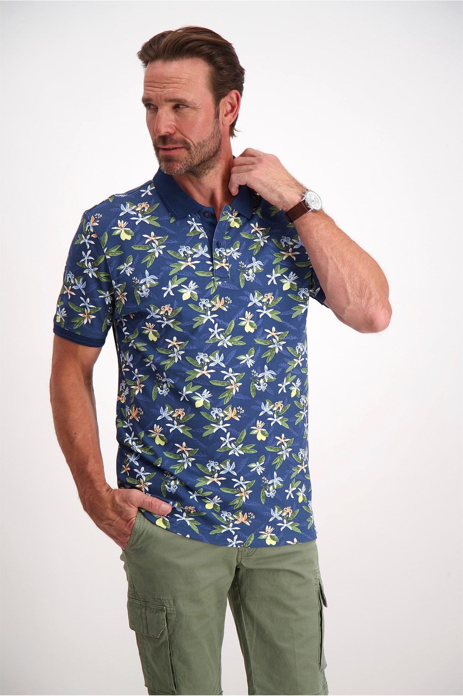 Bison printet polo med stretch (M - 3XL) - HUSET Men & Women